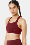 Amante Padded High Impact Anti Microbial Sports Bra  - Chocolate Truffle — thumbnail 2